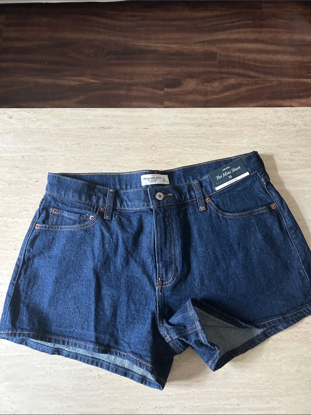 Abercrombie & Fitch Indigo Denim Mini Shorts